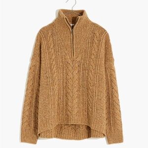 Madewell‎ Rosebriar Cableknit Half-Zip Sweater